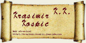 Krasimir Košpić vizit kartica